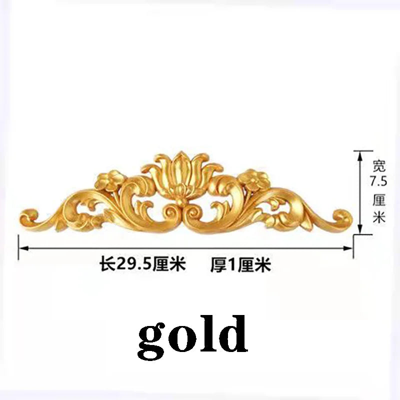 Home Decoration Soft Corner Flower Non-Wood Carving Carving Decal Corner Long Inlaid Decal Door Furniture Wood Carving Decoratio