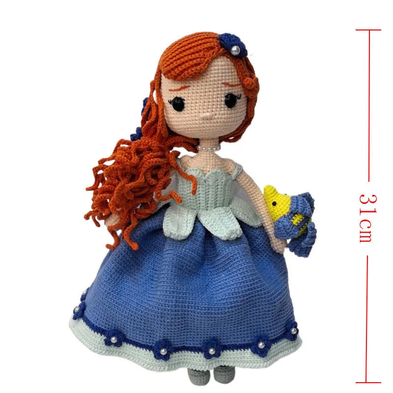 Crochet Dolls Anime Doll Princess Ariel Doll Birthday Gifts Home Deco Finshed Dolls