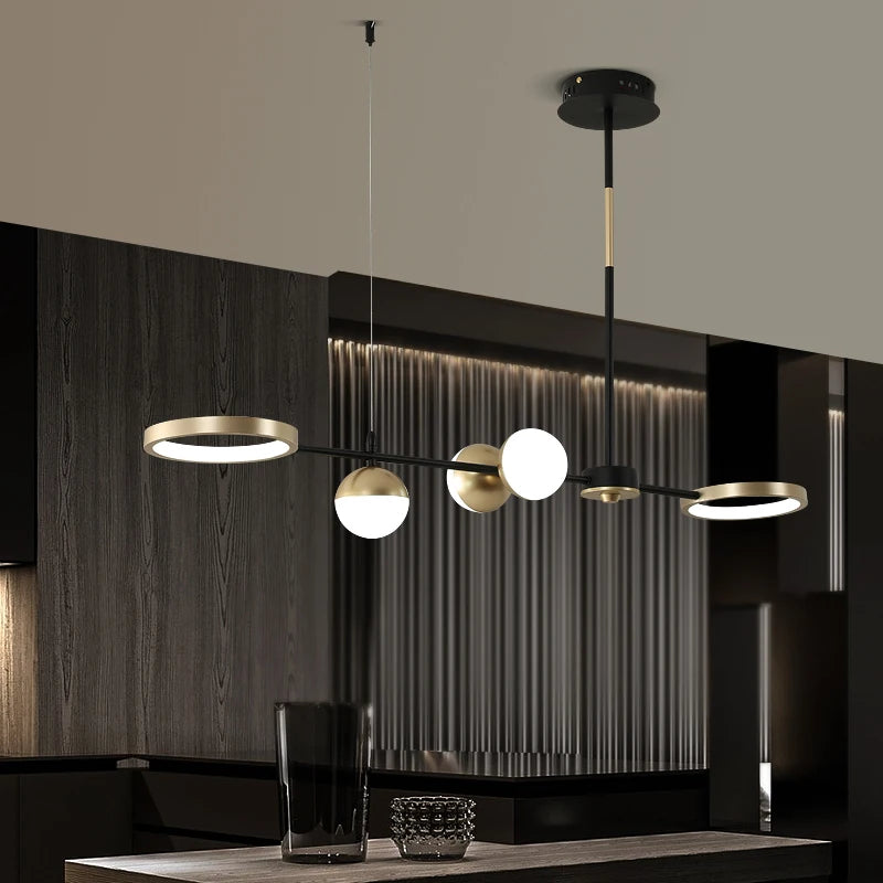 Modern art deco pendant light for Dining Room Decor nordic glass lamp Indoor Hanging Lighting Home Gold living room pendant ligh
