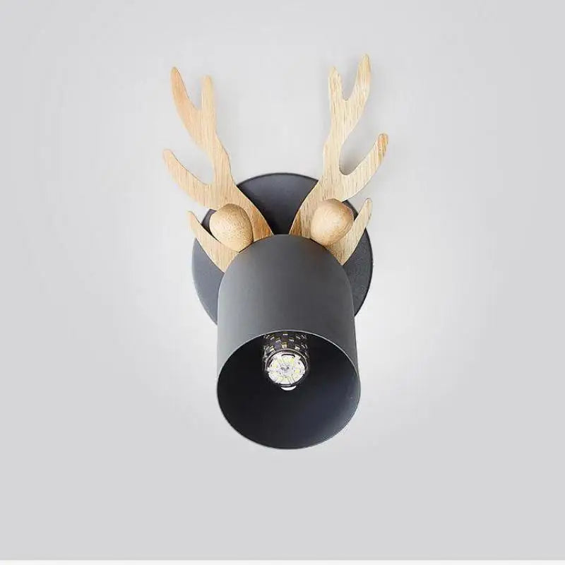 Decor Children room E27 wood wall Lamp for Bedroom Nordic Antler Wall light Corridor Balcony wall sconce Home Room Bedside Light