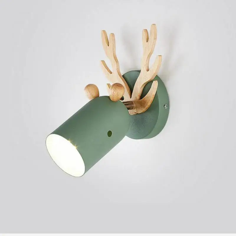 Decor Children room E27 wood wall Lamp for Bedroom Nordic Antler Wall light Corridor Balcony wall sconce Home Room Bedside Light
