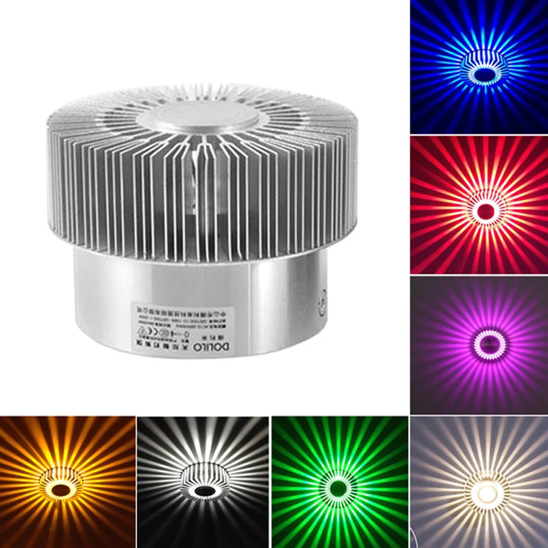 Home LED 3W Hall Light Walkway Porch Decor ceiling Lamp Sun Flower Creative LED Ceiling Lights bar cafe KTV colorful lighting