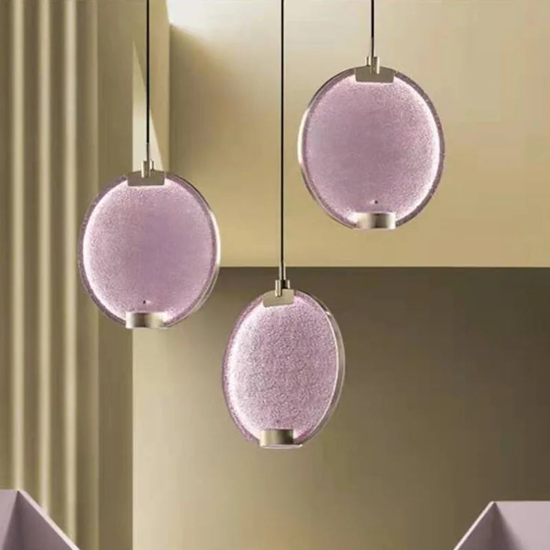 Horo pendant light led Round White Pink light Art Deco Gold Metal glass lamp For Dining Room spot lamp Kitchen Bedside Lamp