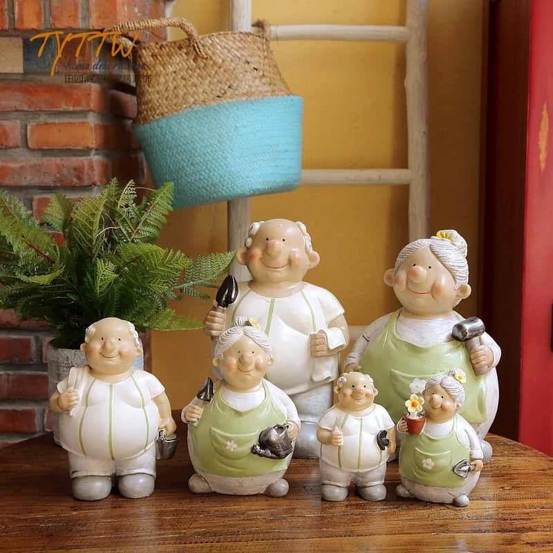 Home Decor For Grandma Room Decoration Marriage Grandpa's Home Decoration Elderly Couple Loving Old Grandpa and Grandma Doll