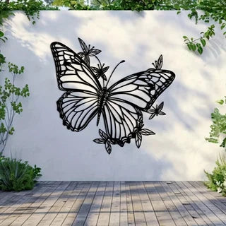 Art Deco Style Metal 1pc Butterfly Wall Art Sculpture - Creative Modern Animal-Inspired Living Room & Bedroom Wall Decor - Uniqu