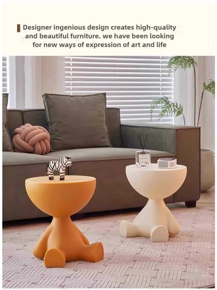 Coffee Table Sofa Tea Side Table Living Room Small Furniture  Round Multifunction Night Desk Morden Cute Decoration Whimsical