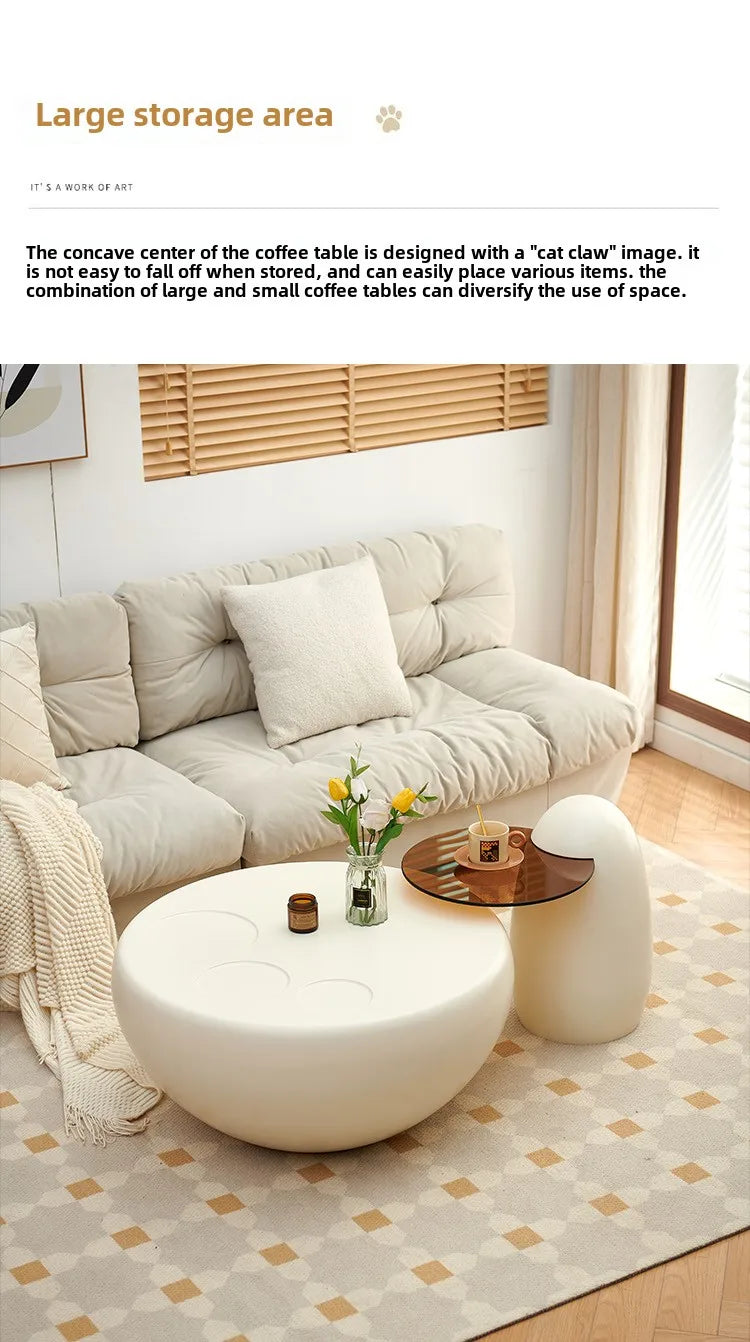 Clear Small Coffee Table Modern Design Balcony Round Coffee Table Living Room Bedroom Mesa De Centro De Sala Room Furniture