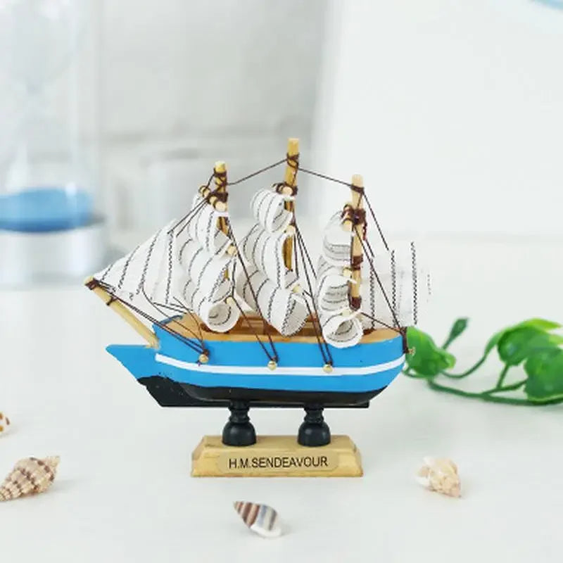 Reteo Mediterranean Style  Boat Ship Wood Crafts Party Home Room Decoration Ornaments