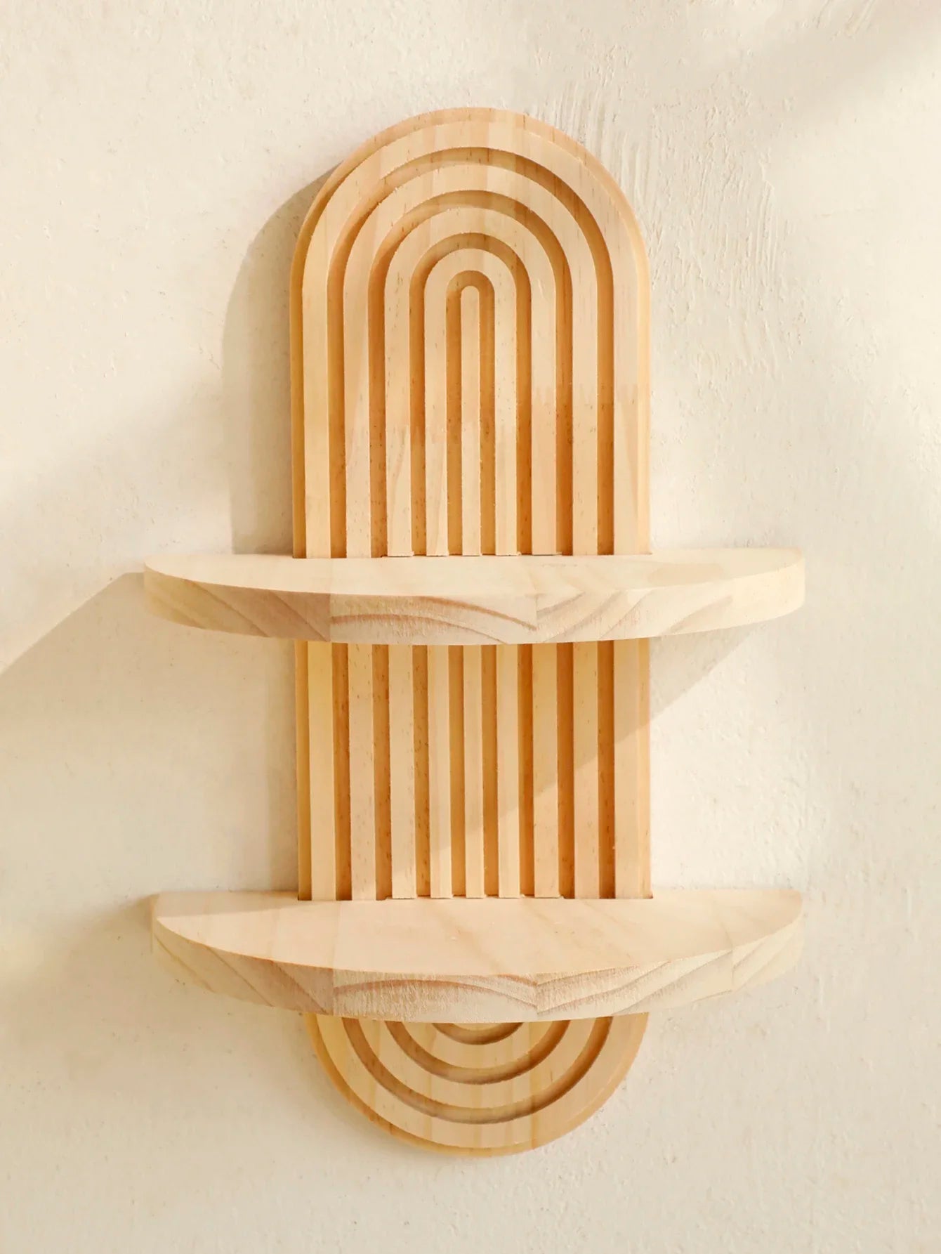 Boho Style Wooden Shelves, Wall Mounted Storage Rack Modern Home Decor ,Display Decoration for Living Room