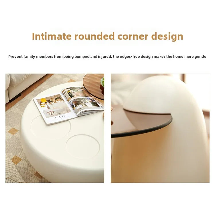 Clear Small Coffee Table Modern Design Balcony Round Coffee Table Living Room Bedroom Mesa De Centro De Sala Room Furniture