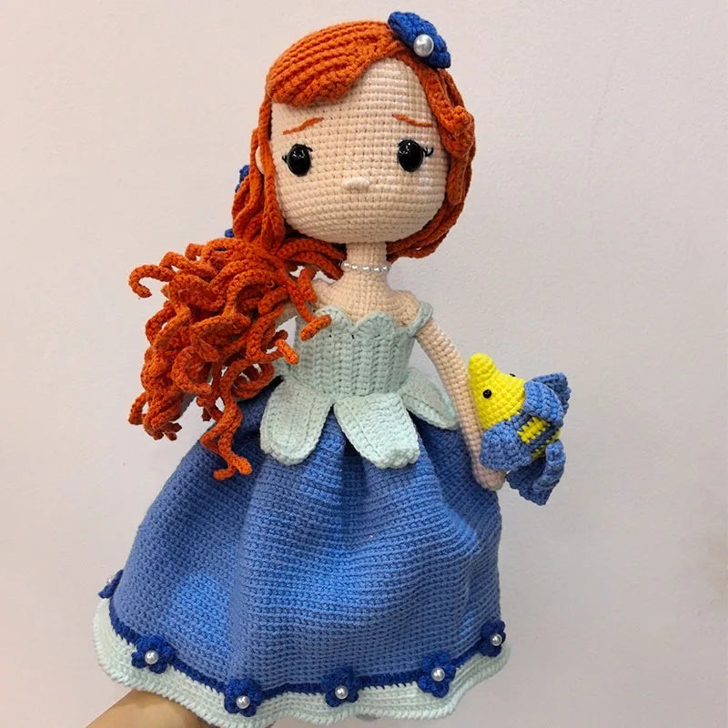 Crochet Dolls Anime Doll Princess Ariel Doll Birthday Gifts Home Deco Finshed Dolls