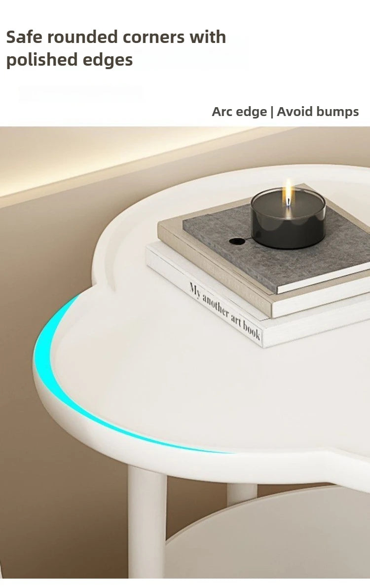Living Room Sofa Table Furniture Small Design Coffee Table with Hidden Storage Circular Corner Bedside Modern Desk