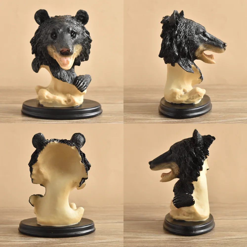 Black Bear Display Home Living Room TV Cabinet Porch Decoration Home Decor Desk Accessories