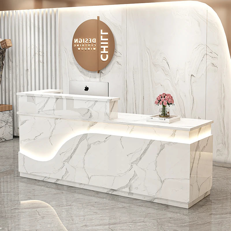 Display Kitchen Reception Desks Decorations Counter Desk Reception Desks Beauty Salon Mostrador Negocio Commercial Furniture