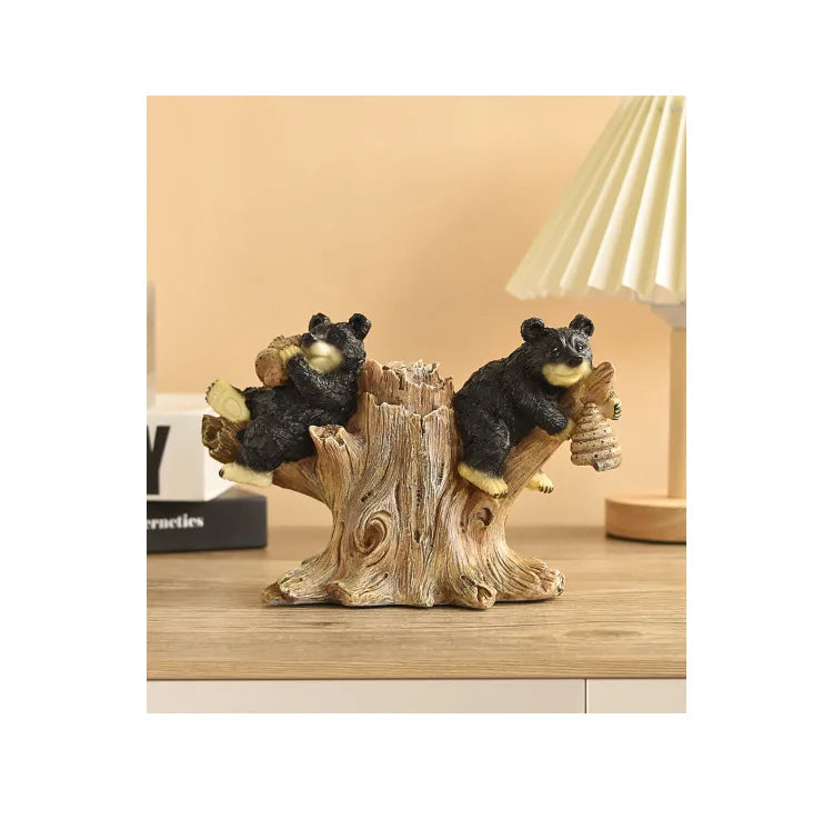 Black Bear Display Home Living Room TV Cabinet Porch Decoration Home Decor Desk Accessories