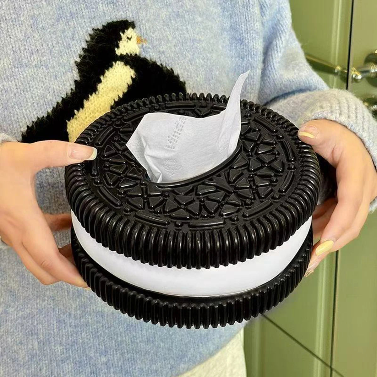 Creative Oreo tissue box, living room, home, desktop decoration, paper box