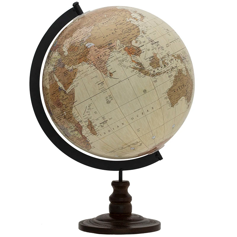 World Globo Mapa vintage european globe ornament Earth Wooden Globe Office Desk Decor