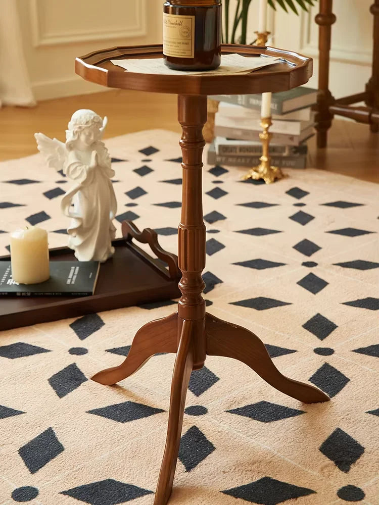 French Retro Design Sense Solid Wood Living Room Home Decoration Decoration Pieces Bedside Coffee Table