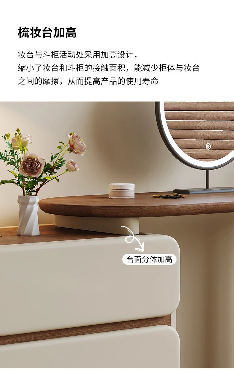 Makeup Desk Dressing Table Trendy Nordic Glamour Simple Style Design Vanity Table Space Saving Penteadeira Bedroom Furniture