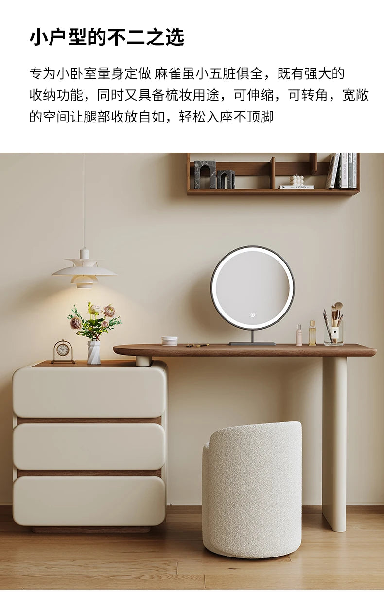Makeup Desk Dressing Table Trendy Nordic Glamour Simple Style Design Vanity Table Space Saving Penteadeira Bedroom Furniture