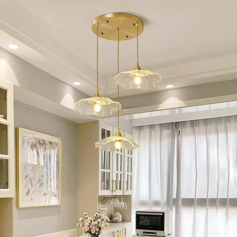Home Decoration Lighting Retro Pendant Lamp Glass Hanging Lamp Living Room Dining Kitchen Island Chandelier Indoor Ceiling Light