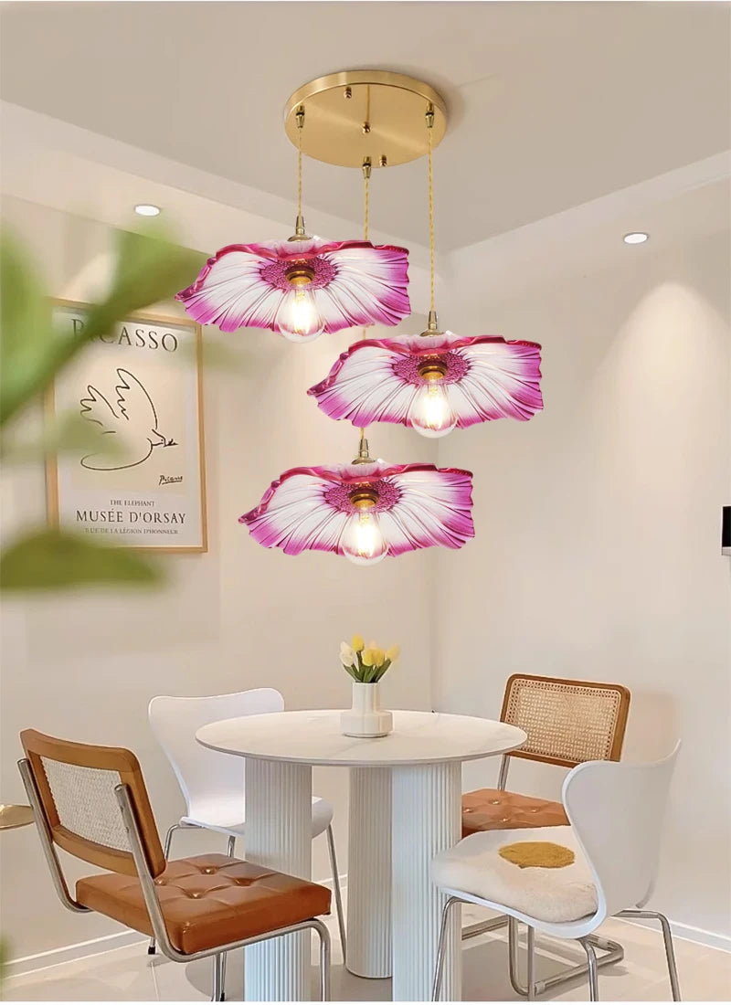 Home Decoration Lighting Retro Pendant Lamp Glass Hanging Lamp Living Room Dining Kitchen Island Chandelier Indoor Ceiling Light