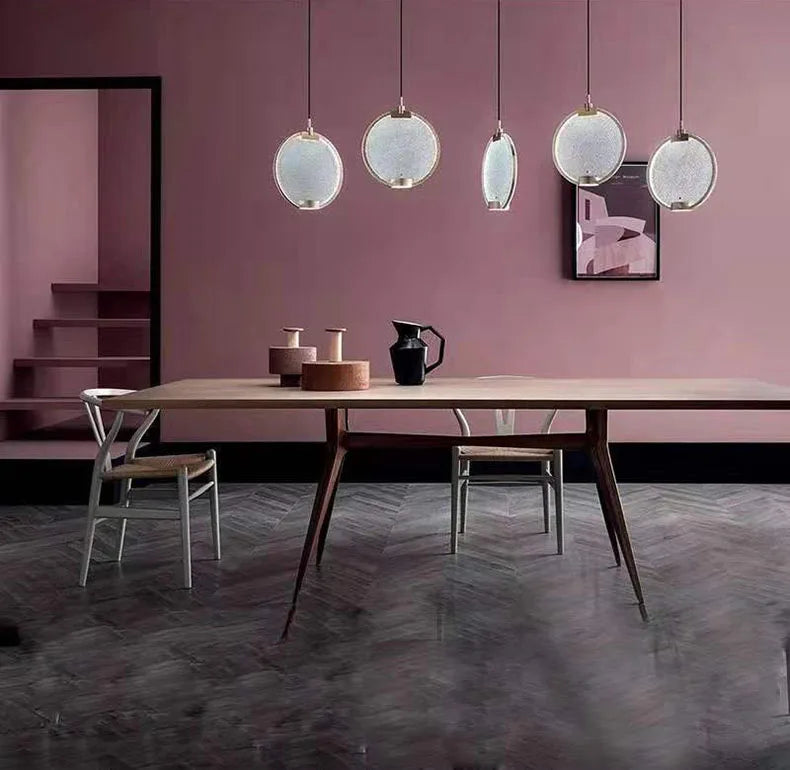 Horo pendant light led Round White Pink light Art Deco Gold Metal glass lamp For Dining Room spot lamp Kitchen Bedside Lamp