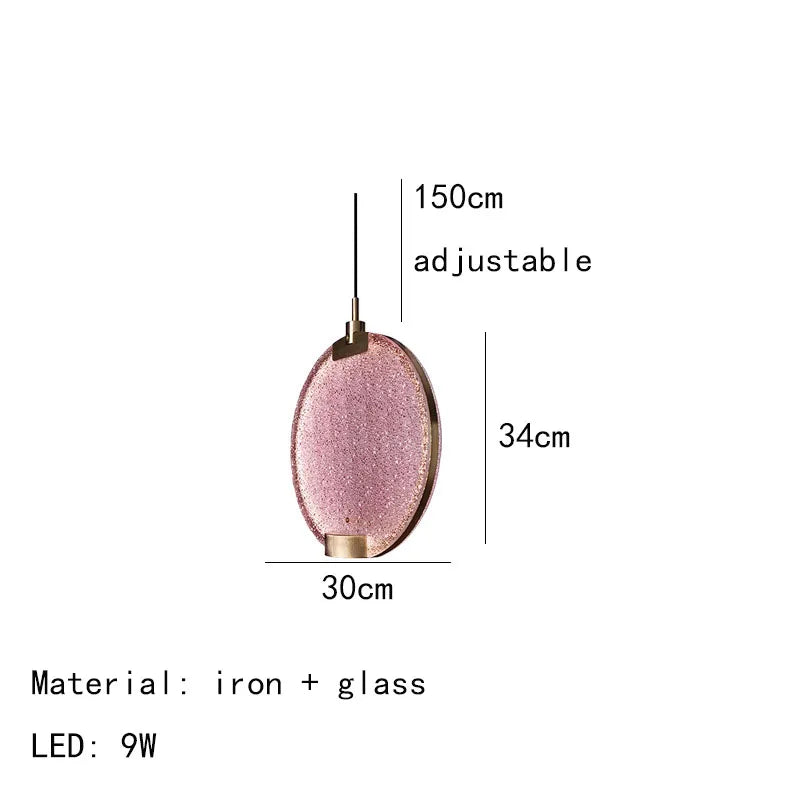 Horo pendant light led Round White Pink light Art Deco Gold Metal glass lamp For Dining Room spot lamp Kitchen Bedside Lamp