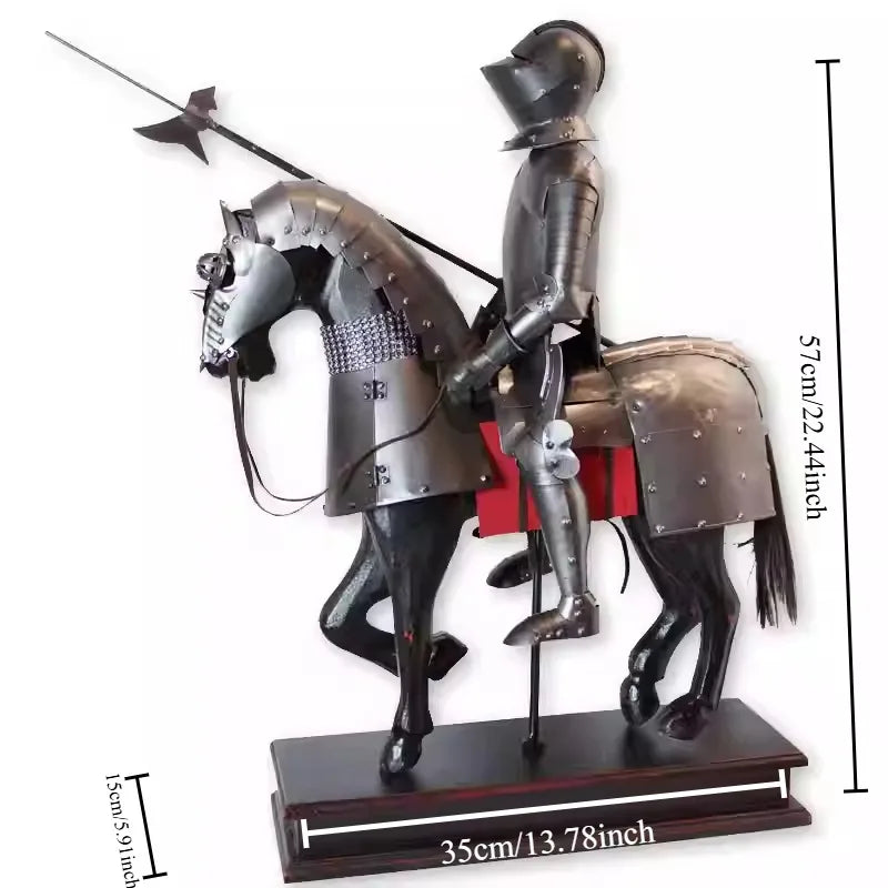 Dining Room Decor Vintage Home Decor Study Medieval European Miniatures Knight Armor Crafts Figurines Funny Gifts Accessories