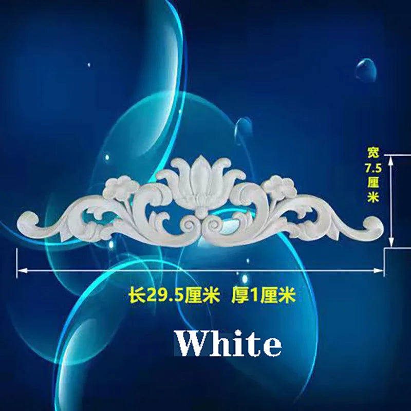 Home Decoration Soft Corner Flower Non-Wood Carving Carving Decal Corner Long Inlaid Decal Door Furniture Wood Carving Decoratio