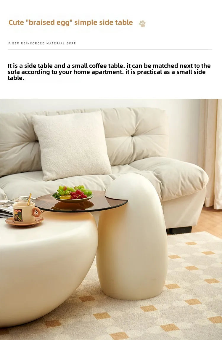 Clear Small Coffee Table Modern Design Balcony Round Coffee Table Living Room Bedroom Mesa De Centro De Sala Room Furniture