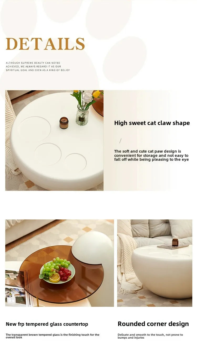 Clear Small Coffee Table Modern Design Balcony Round Coffee Table Living Room Bedroom Mesa De Centro De Sala Room Furniture