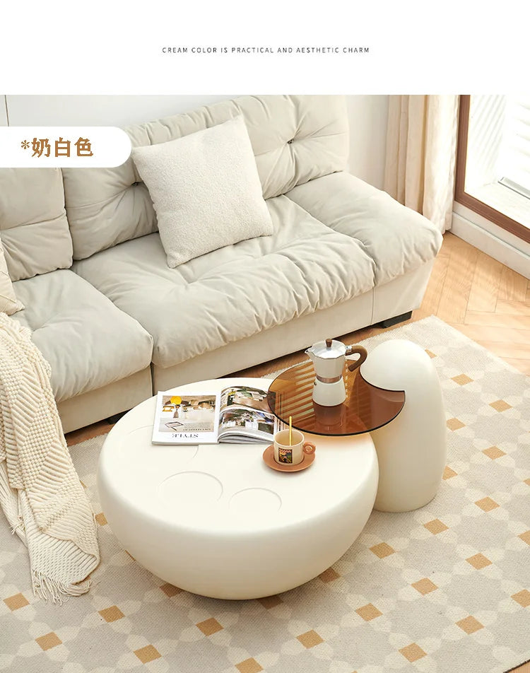 Clear Small Coffee Table Modern Design Balcony Round Coffee Table Living Room Bedroom Mesa De Centro De Sala Room Furniture