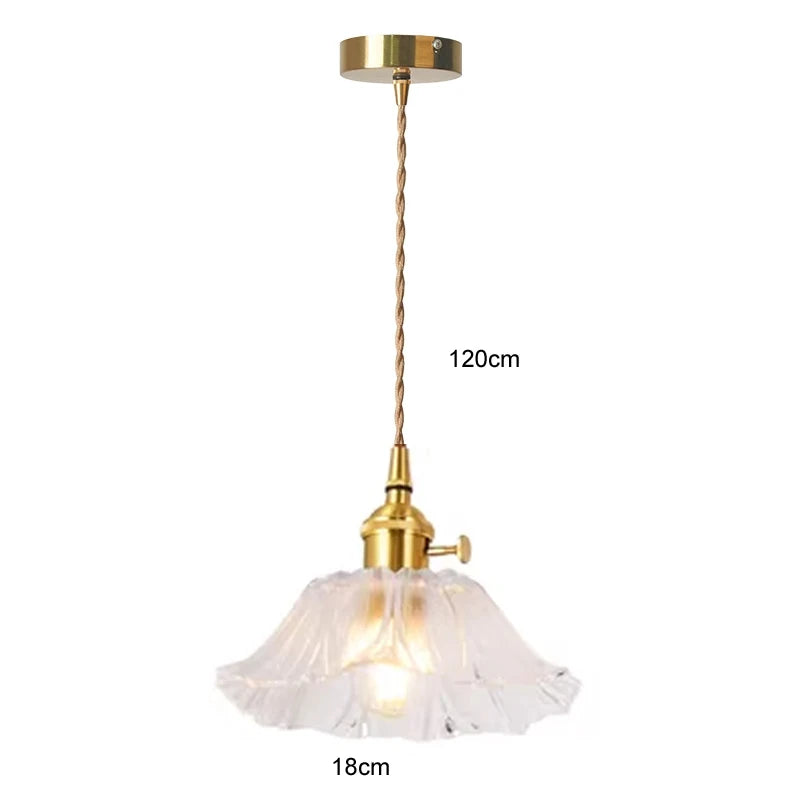 Home Decoration Lighting Retro Pendant Lamp Glass Hanging Lamp Living Room Dining Kitchen Island Chandelier Indoor Ceiling Light