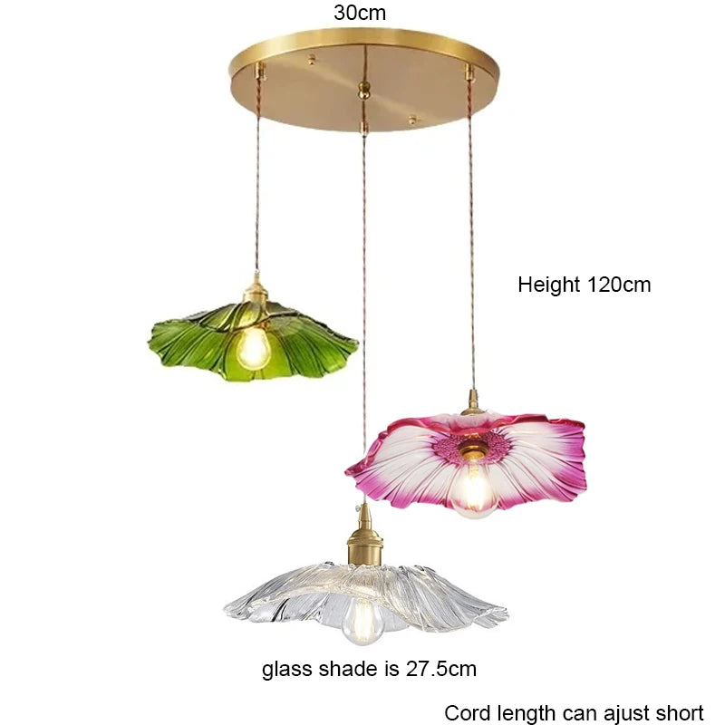 Home Decoration Lighting Retro Pendant Lamp Glass Hanging Lamp Living Room Dining Kitchen Island Chandelier Indoor Ceiling Light