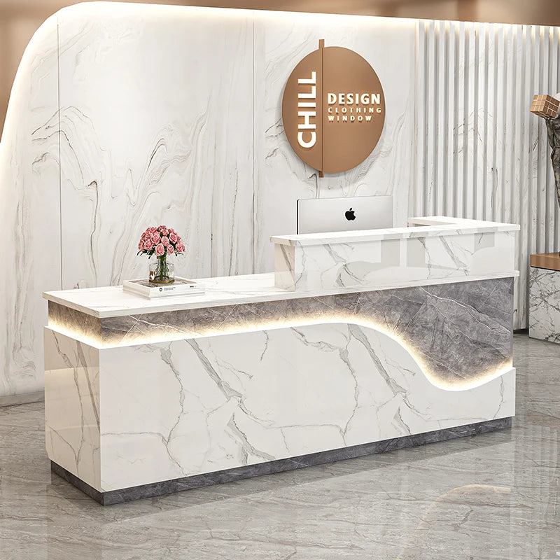 Display Kitchen Reception Desks Decorations Counter Desk Reception Desks Beauty Salon Mostrador Negocio Commercial Furniture