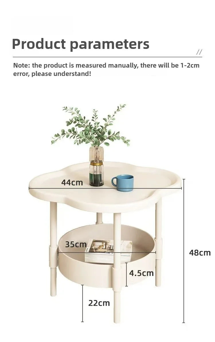 Living Room Sofa Table Furniture Small Design Coffee Table with Hidden Storage Circular Corner Bedside Modern Desk