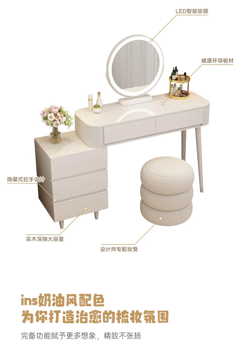 Decoration Vanity Table Bedroom Modern Storage Vanity Table Dresser Drawer Coiffeuse De Chambre Maquillage Bedroom Furniture