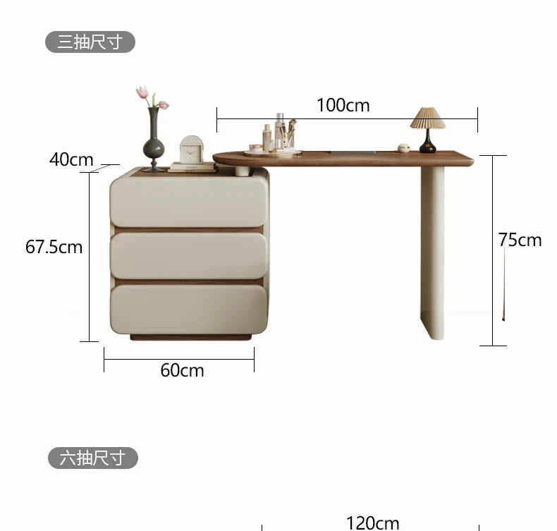 Makeup Desk Dressing Table Trendy Nordic Glamour Simple Style Design Vanity Table Space Saving Penteadeira Bedroom Furniture