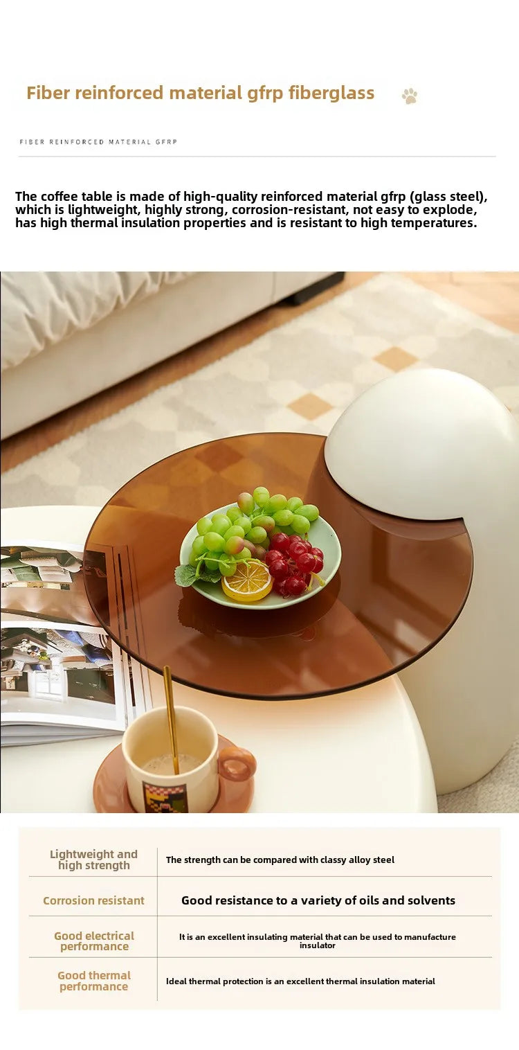 Clear Small Coffee Table Modern Design Balcony Round Coffee Table Living Room Bedroom Mesa De Centro De Sala Room Furniture