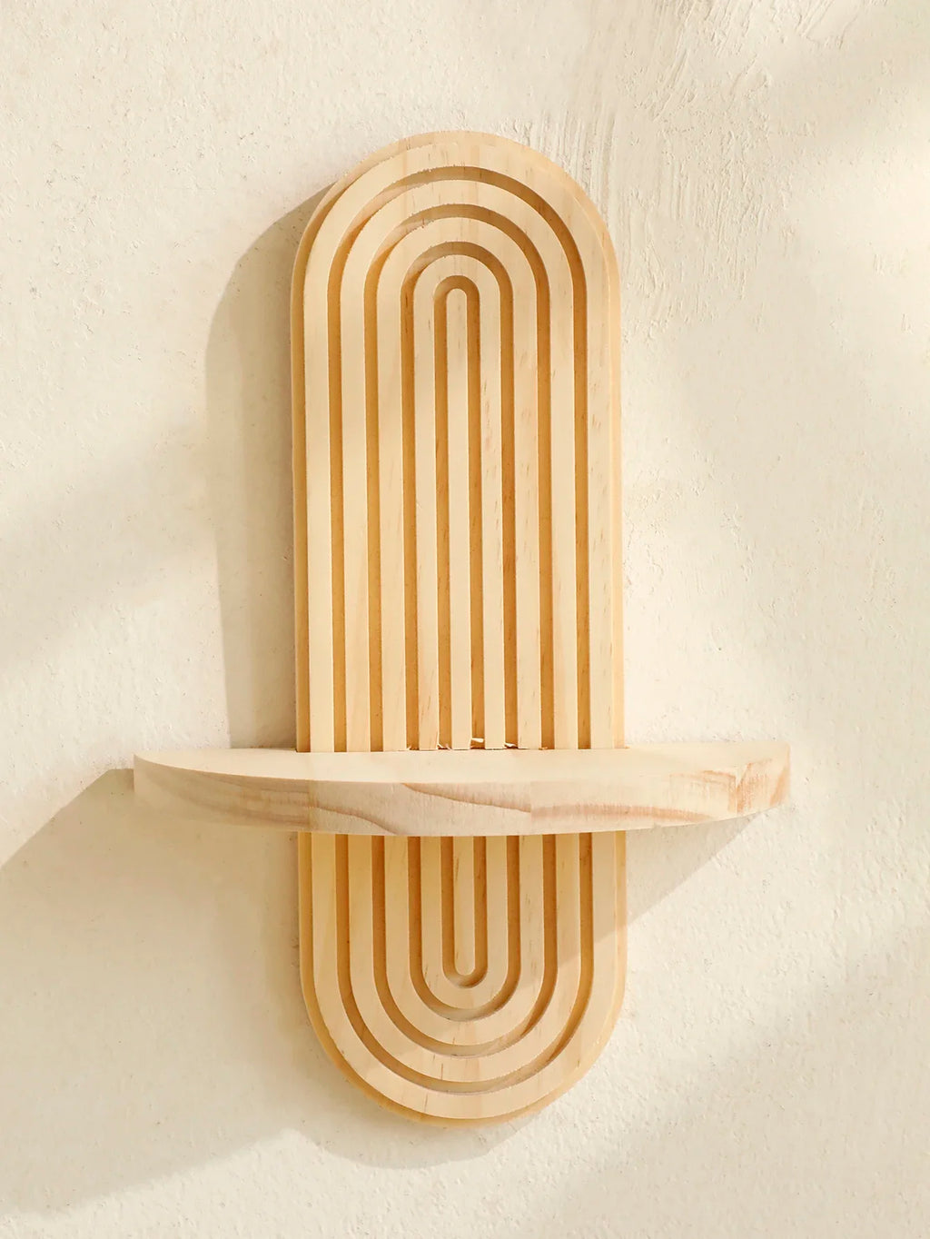 Boho Style Wooden Shelves, Wall Mounted Storage Rack Modern Home Decor ,Display Decoration for Living Room