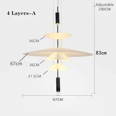 Designer Personality LED Hanging Lamp Flying Saucer Home Decor Denmark Dining Table Bar Living Room UFO Pendant Lamps