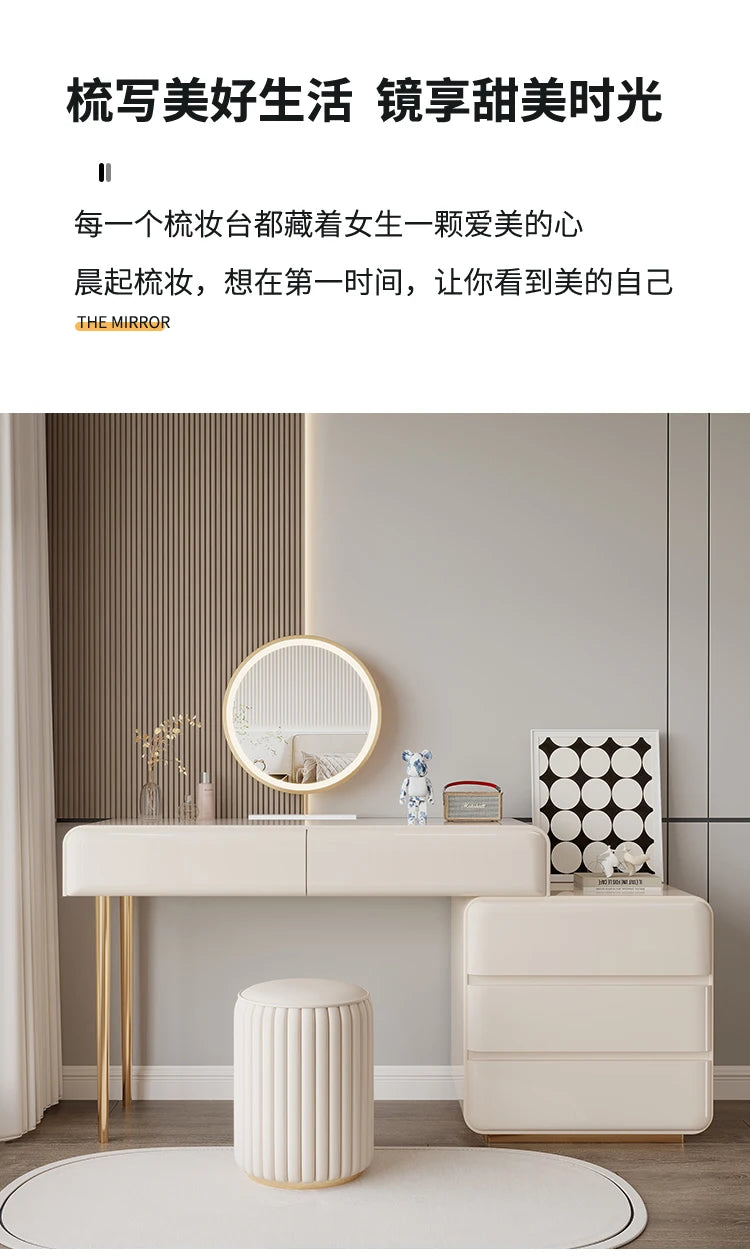 Decoration Vanity Table Dresser Storage Bedroom Vanity Table Drawer Tocador De Maquillaje Mueble Con Espejo Bedroom Furniture