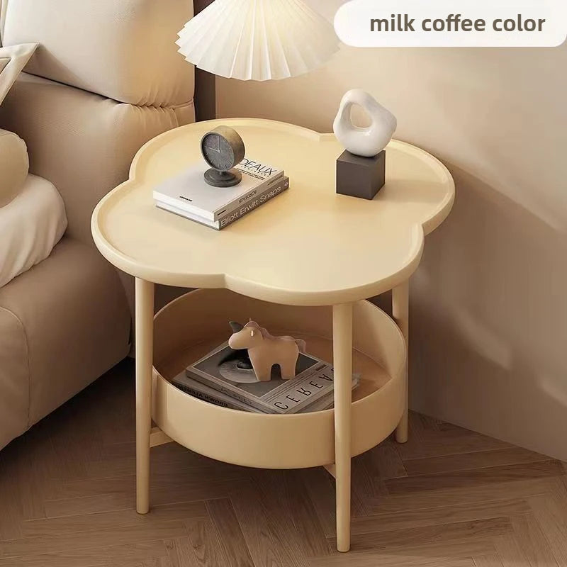 Living Room Sofa Table Furniture Small Design Coffee Table with Hidden Storage Circular Corner Bedside Modern Desk