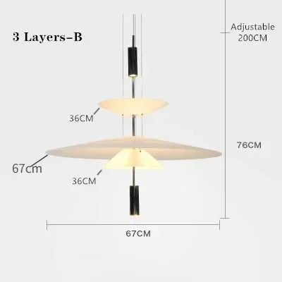 Designer Personality LED Hanging Lamp Flying Saucer Home Decor Denmark Dining Table Bar Living Room UFO Pendant Lamps