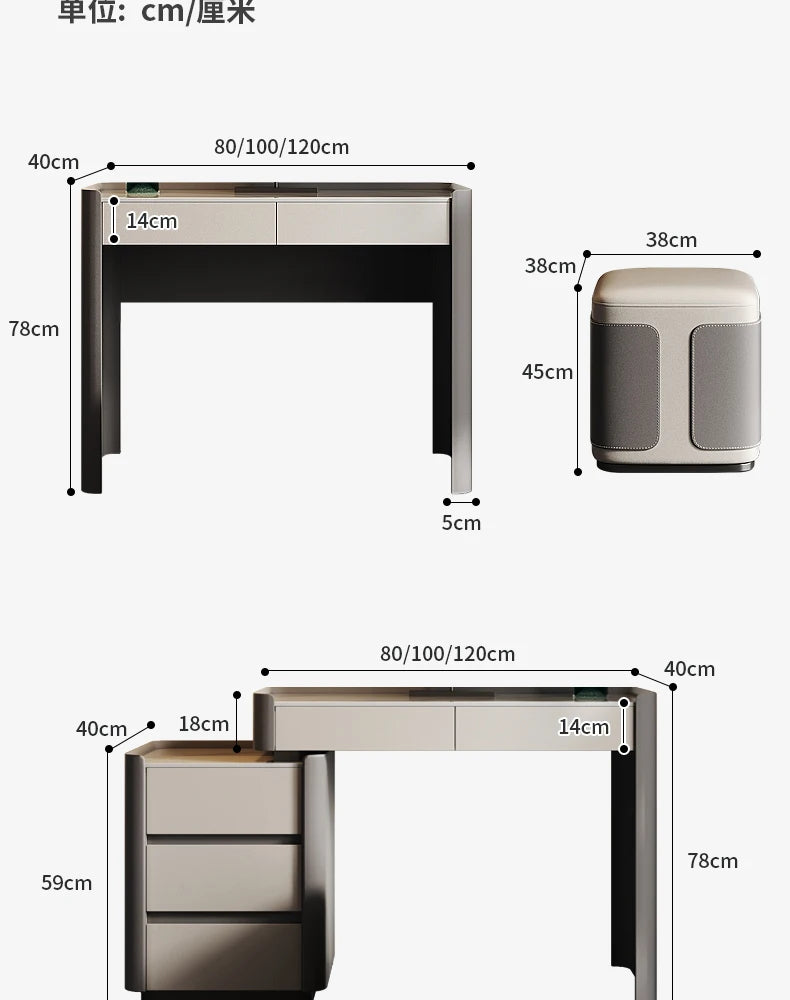 Decoration Drawer Vanity Table Living Room Modern Vanity Table Dresser Coiffeuse Avec Miroir Et Tabouret Bedroom Furniture