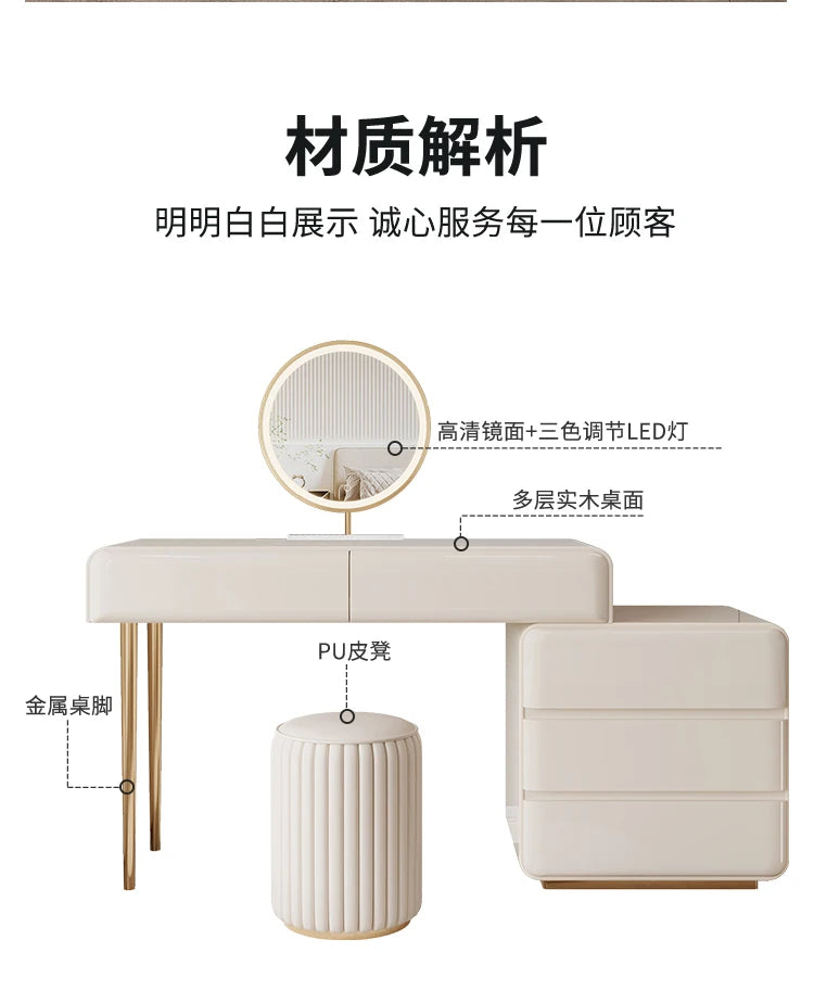 Decoration Vanity Table Dresser Storage Bedroom Vanity Table Drawer Tocador De Maquillaje Mueble Con Espejo Bedroom Furniture