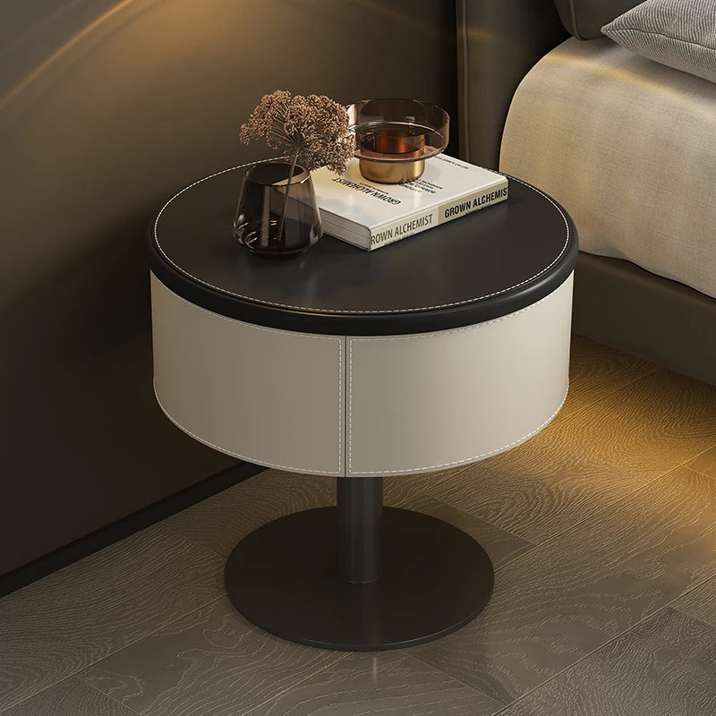 Design Unique Trendy Bedside Table Creative Style Simple Glamour Night Table Luxury Elegant Mesita De Noche Bedroom Furniture