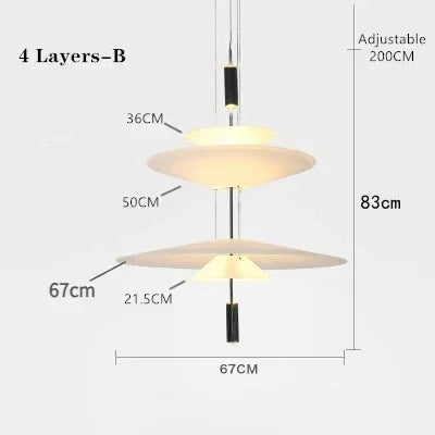 Designer Personality LED Hanging Lamp Flying Saucer Home Decor Denmark Dining Table Bar Living Room UFO Pendant Lamps