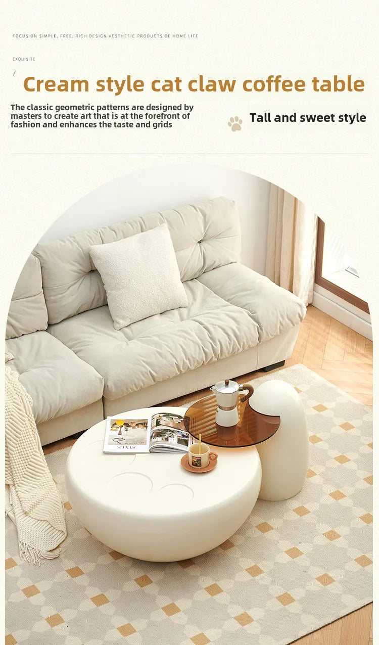 Clear Small Coffee Table Modern Design Balcony Round Coffee Table Living Room Bedroom Mesa De Centro De Sala Room Furniture